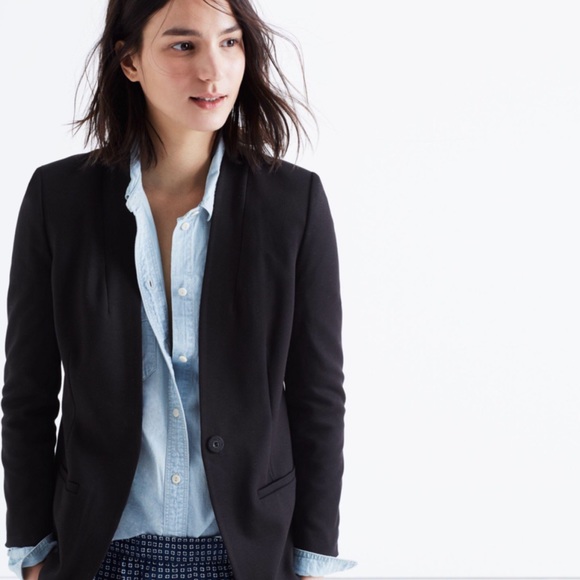 Madewell Jackets & Blazers - Madewell Black Collarless Tribune Blazer